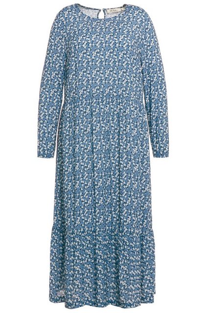 Ulla Popken Jerseykleid Bellieva-Kleid Millefleur Rundhals Langarm günstig online kaufen