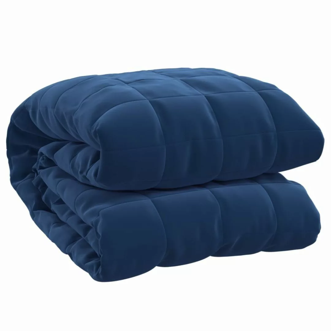 vidaXL Bettüberwurf Gewichtsdecke Blau 120x180 cm günstig online kaufen