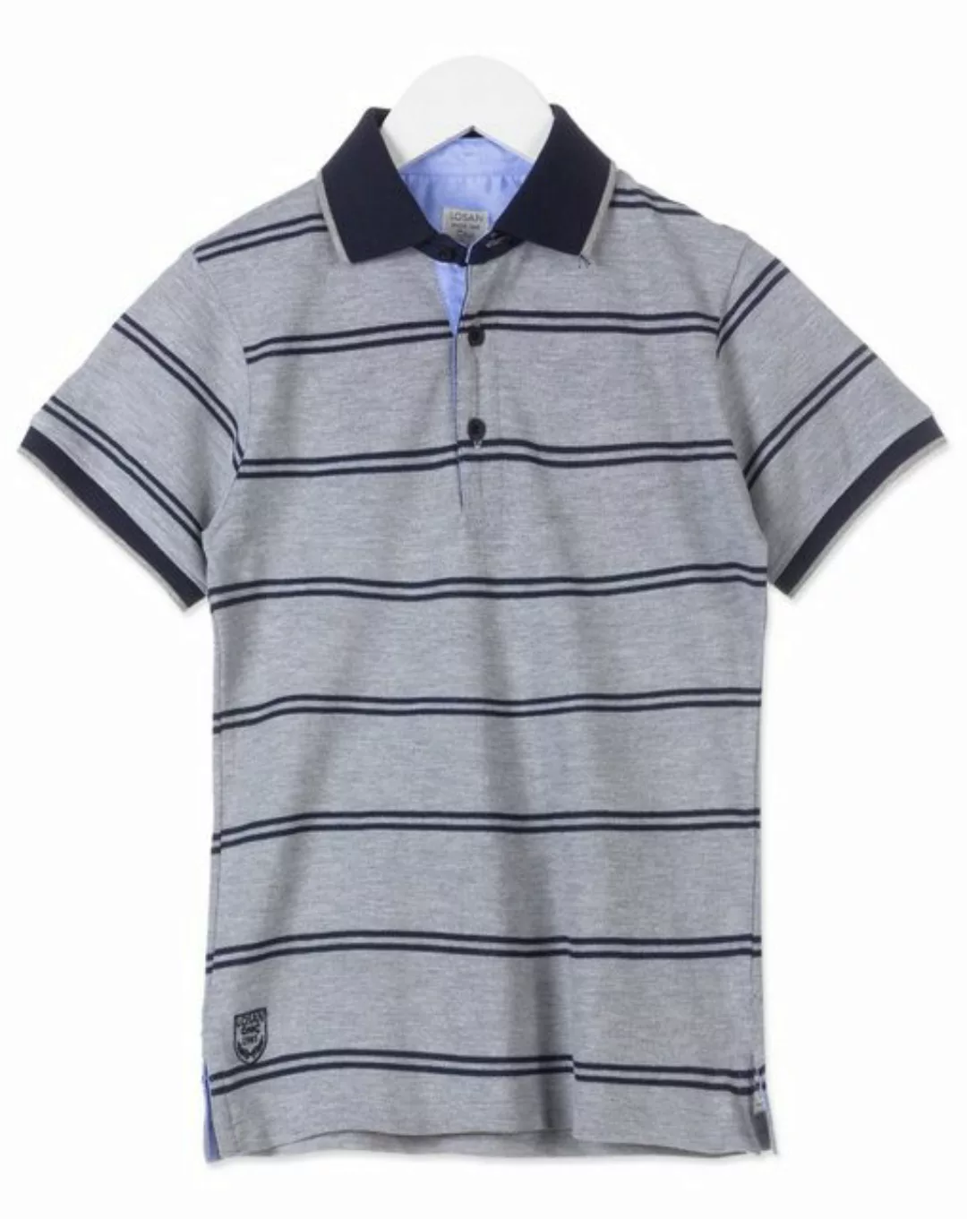 LOSAN Poloshirt Losan Poloshirt T-Shirt Polokragen grau marine (1-tlg) günstig online kaufen