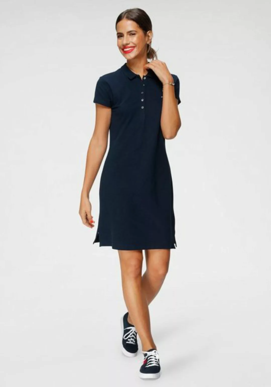 Tommy Hilfiger Jerseykleid "HERITAGE SLIM POLO DRESS", mit Branding Knöpfen günstig online kaufen