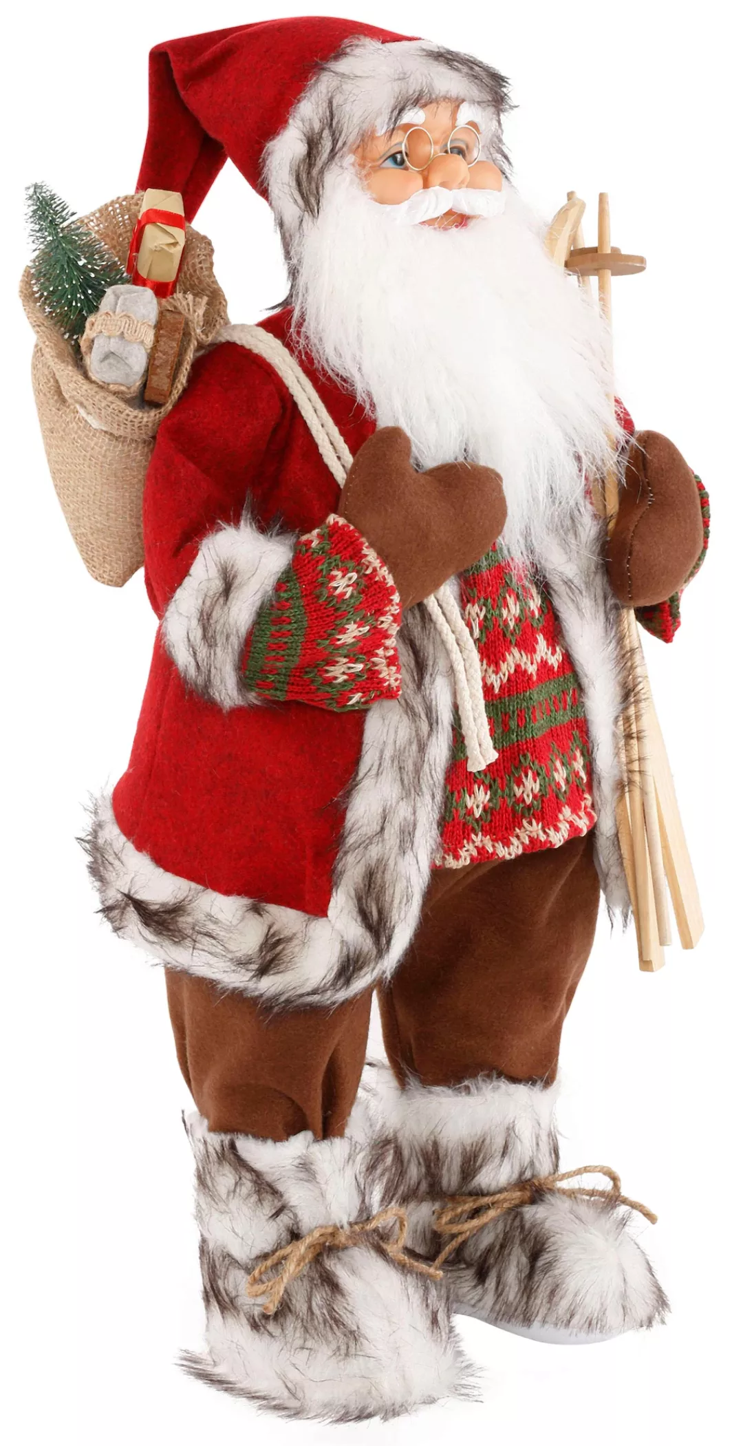 HOSSNER - HOMECOLLECTION Weihnachtsmann "Santa mit Skiern unter dem Arm und günstig online kaufen