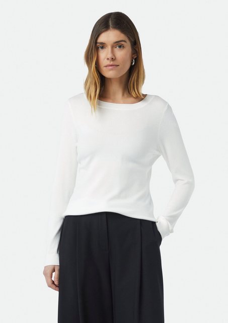 Comma Langarmshirt Feinstrickpullover mit dekorativen Bündchen Schmuck-Deta günstig online kaufen