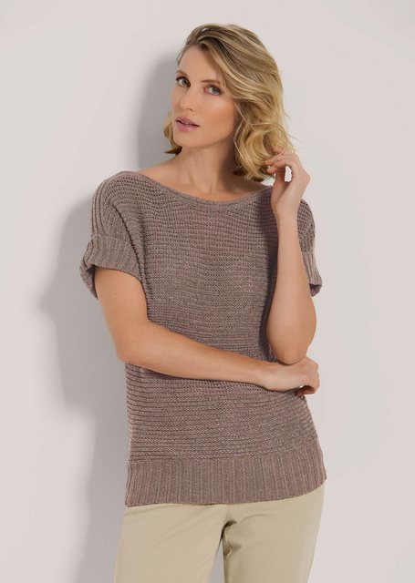 MADELEINE Strickpullover Kurzarm-Pullover mit Struktur günstig online kaufen