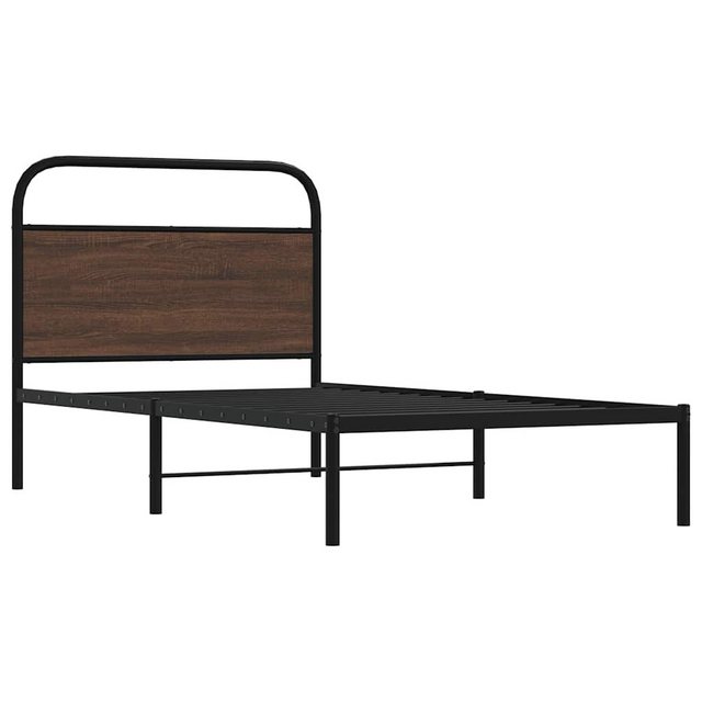 vidaXL Bett Bettgestell ohne Matratze 100x190 cm Braun Eichen-Optik günstig online kaufen