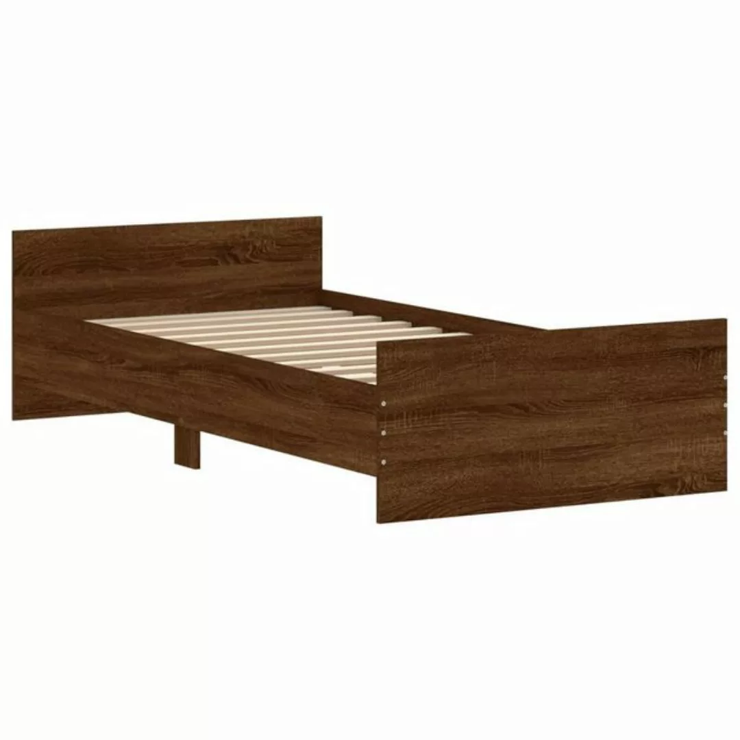 furnicato Bettgestell ohne Matratze Braun Eiche 90x190 cm Holzwerkstoff (1- günstig online kaufen