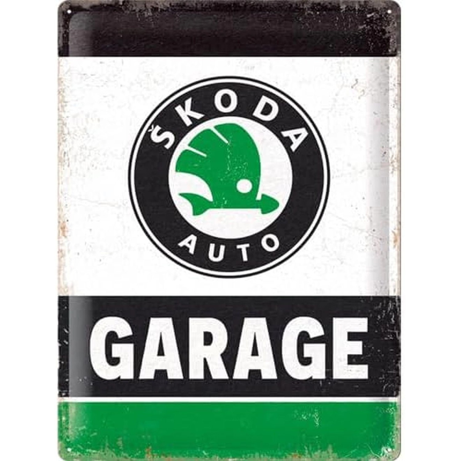 Nostalgic-Art Blechschild 30 x 40 cm - Skoda - Garage Green günstig online kaufen