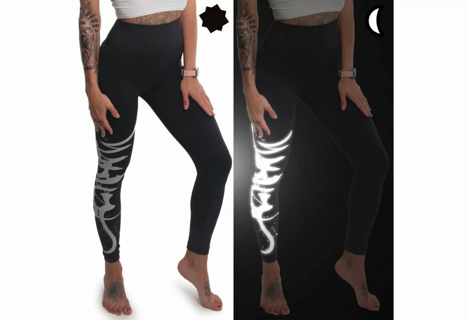 YAKUZA Leggings Tag mit mittelhohem Bund sowie Beintasche und reflektierend günstig online kaufen