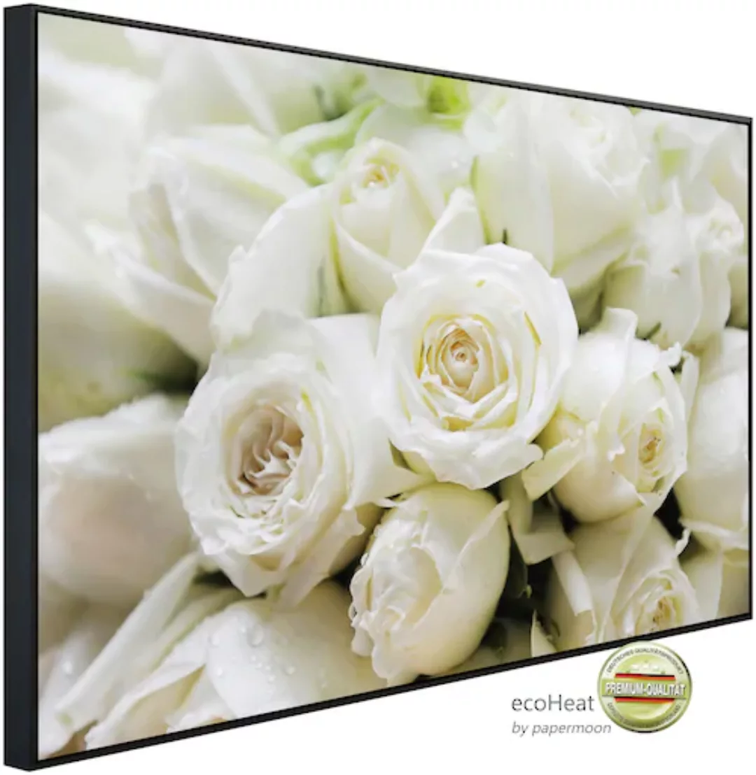 Papermoon Infrarotheizung »Weiße Rosen«, sehr angenehme Strahlungswärme günstig online kaufen