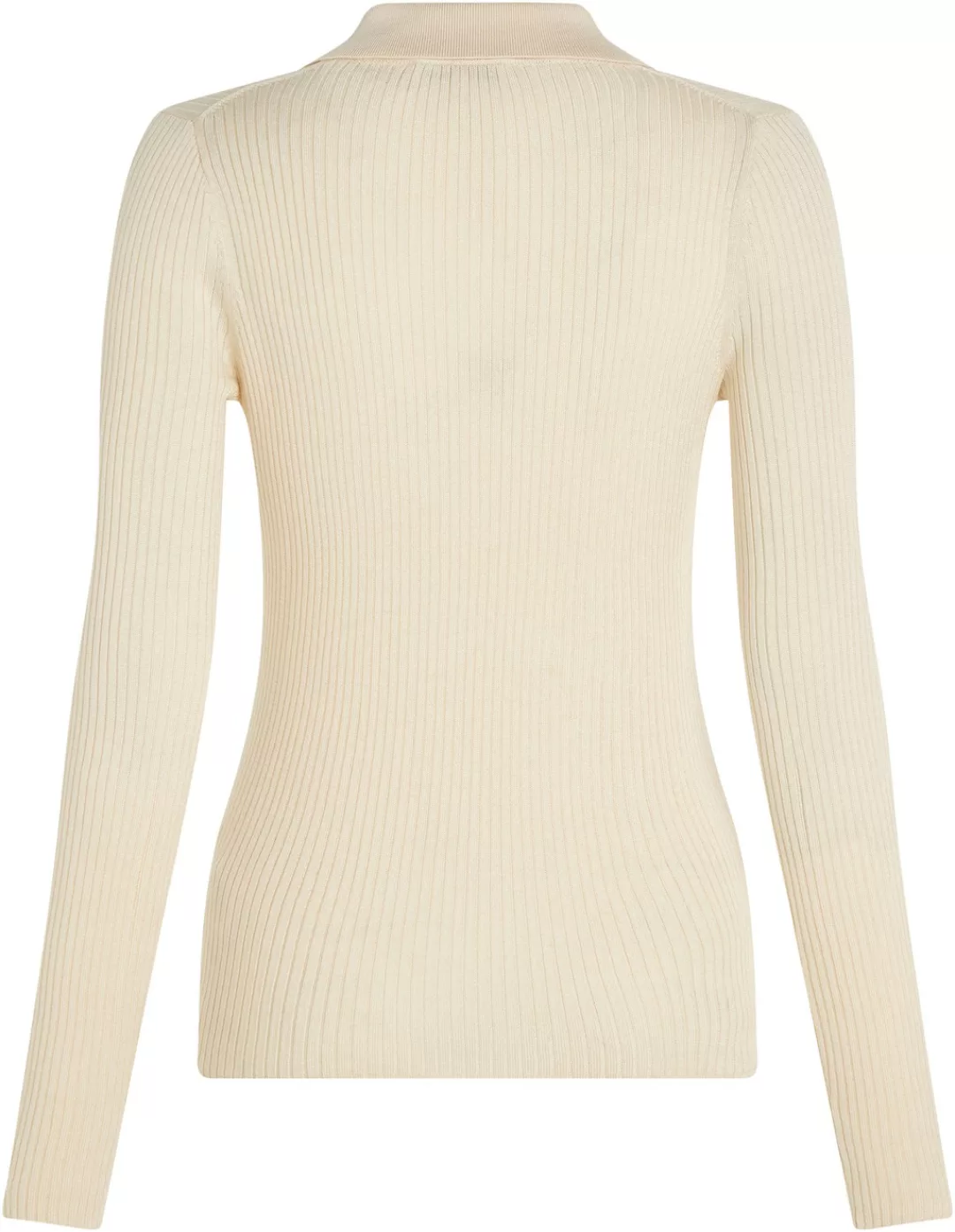 Tommy Hilfiger Polokragenpullover "FINE RIBS POLO SWEATER", mit kurzer Knop günstig online kaufen