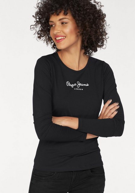 Pepe Jeans Langarmshirt "NEW VIRGINA L/S", mit Logo-Print günstig online kaufen