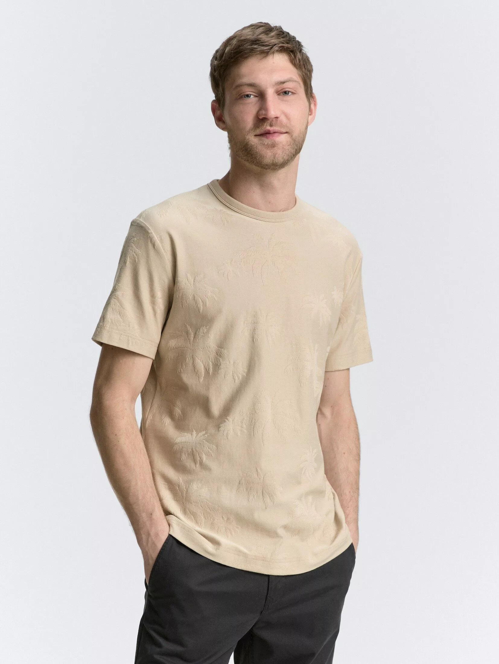 TOM TAILOR T-Shirt Jacquard T-Shirt mit günstig online kaufen