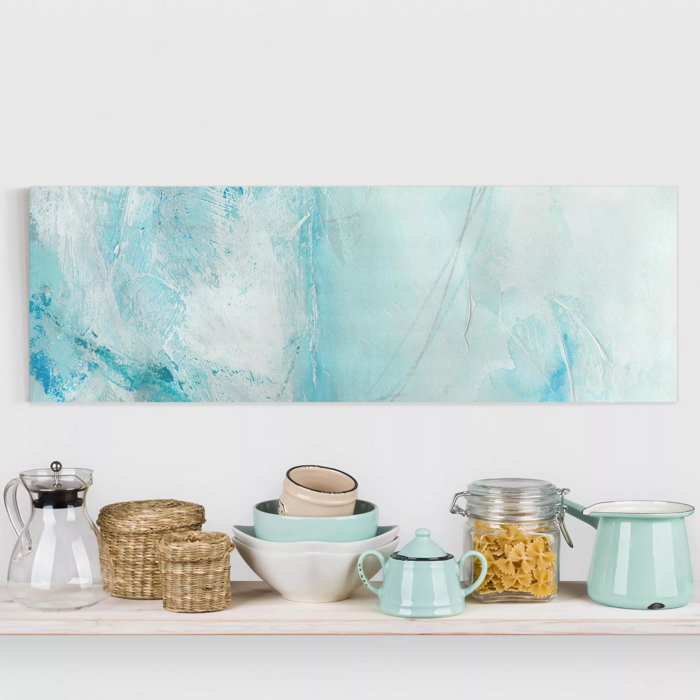 Leinwandbild Abstrakt - Panorama Eismeer II günstig online kaufen