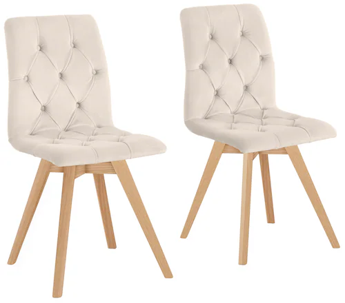 andas Esszimmerstuhl "Rania", (Set), 6 St., Samtoptik, im 2er/4er/6er Set, günstig online kaufen