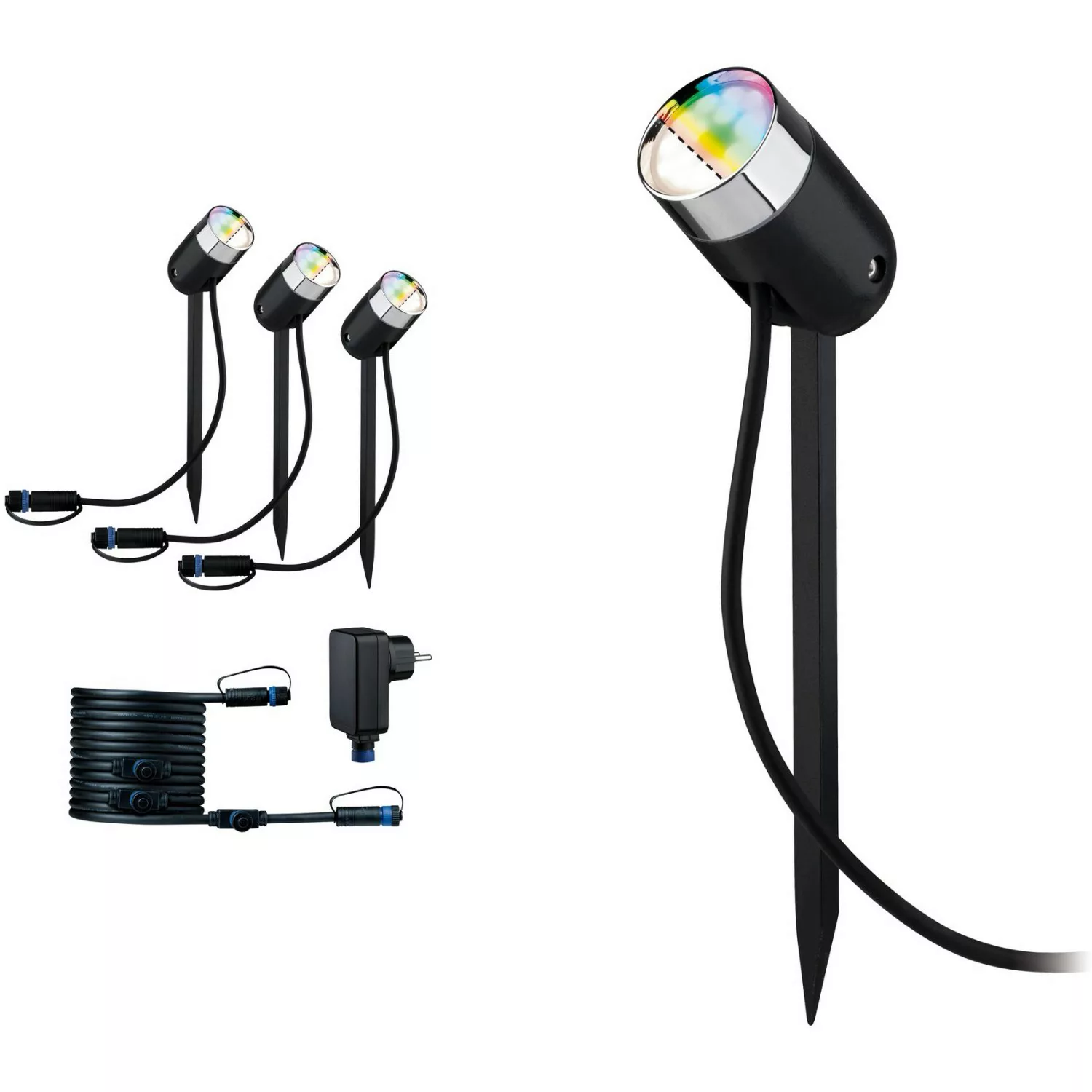 Paulmann LED Gartenstrahler "Plug & Shine", 3 flammig, Leuchtmittel LED-Mod günstig online kaufen