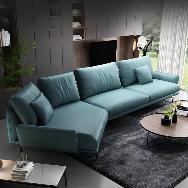 Xlmoebel Ecksofa Moderne L-förmige Ledercouch Wohnlandschaft, Hergestellt i günstig online kaufen