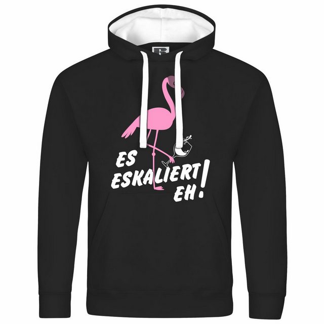 deinshirt Kapuzenpullover Herren Kapuzenpullover Es eskaliert eh Flamingo M günstig online kaufen