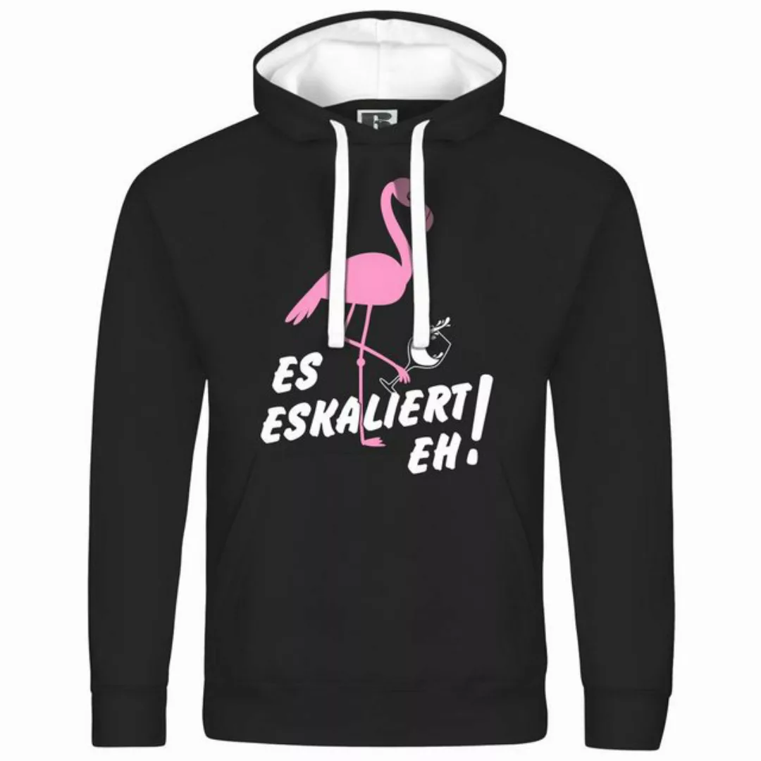 deinshirt Kapuzenpullover Herren Kapuzenpullover Es eskaliert eh Flamingo M günstig online kaufen