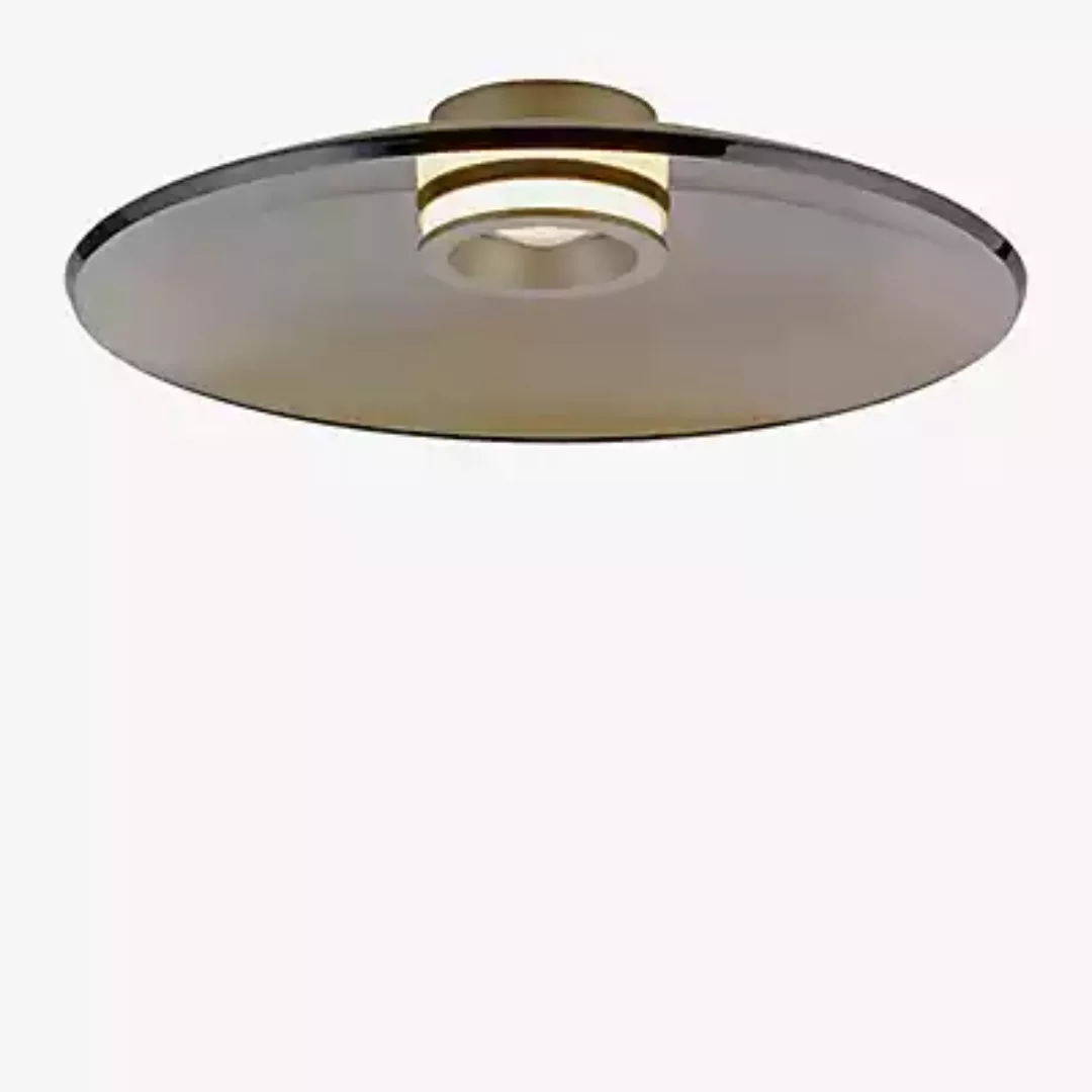 PURE LED-Deckenleuchte Moon, bronze, Ø 50 cm, Glas/Aluminium günstig online kaufen