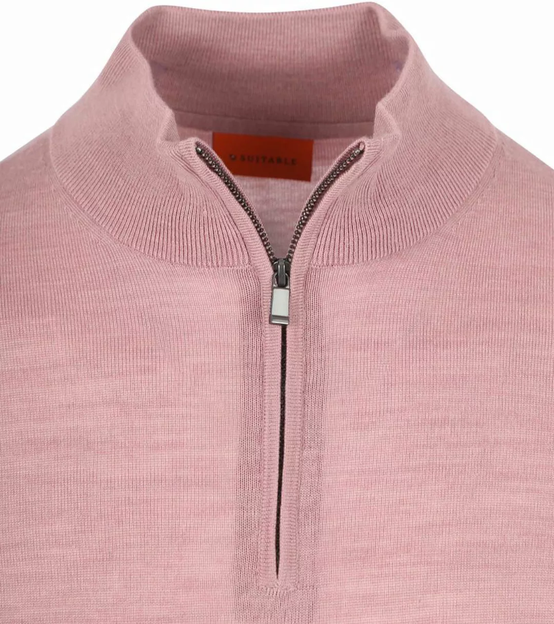 Suitable Merino Half Zip Pullover Rosa - Größe XXL günstig online kaufen