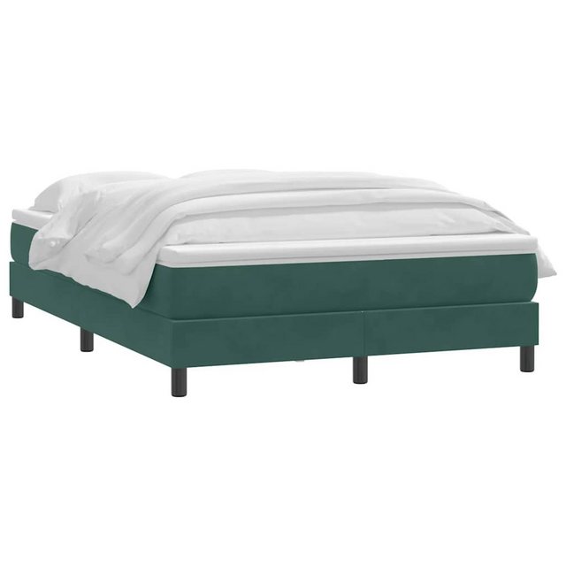 vidaXL Bett Boxspringbett mit Matratze Dunkelgrün 160x220 cm Samt günstig online kaufen