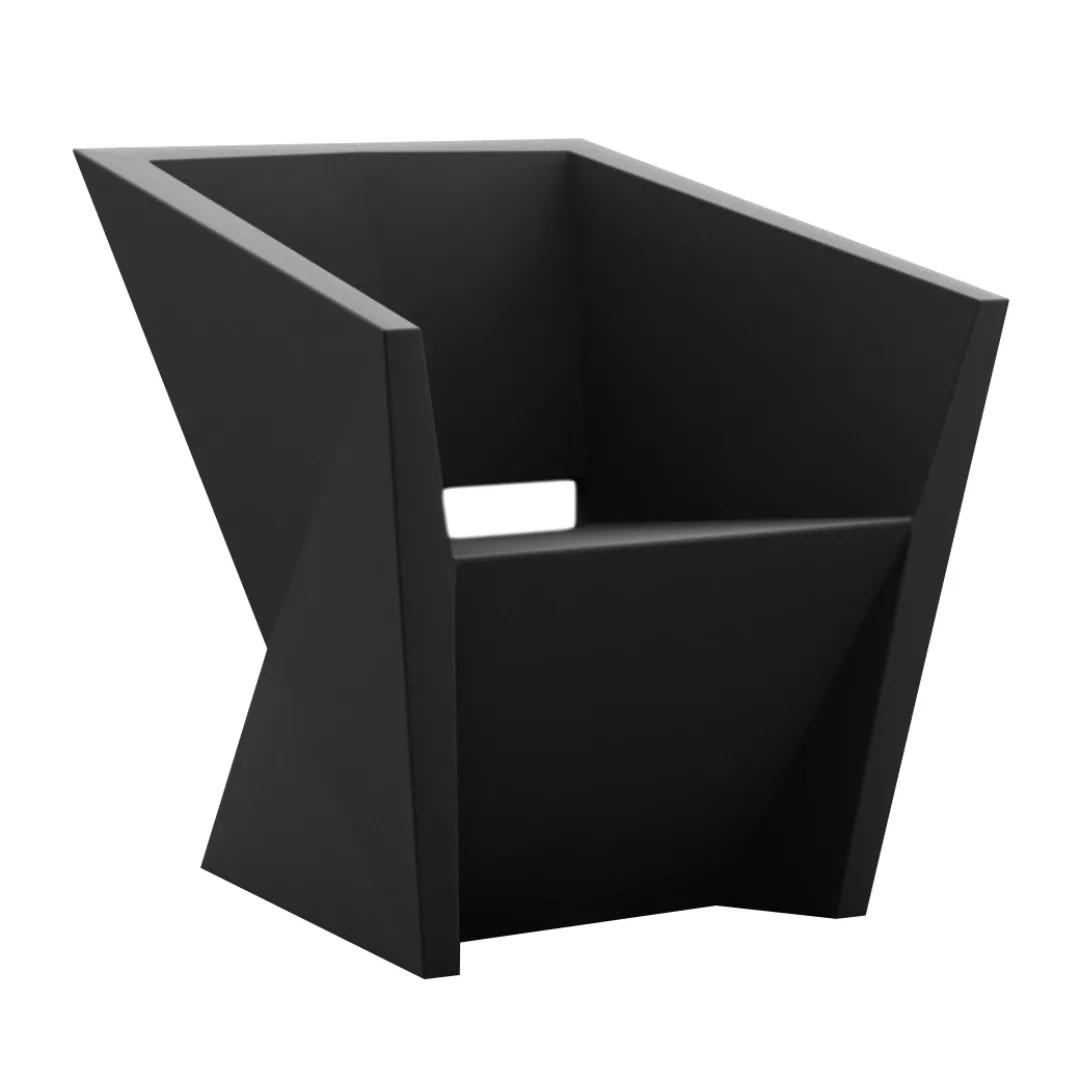 Vondom - Faz Armlehnstuhl/Sessel - schwarz/matt/LxBxH 72x65x75cm/ohne Aufla günstig online kaufen
