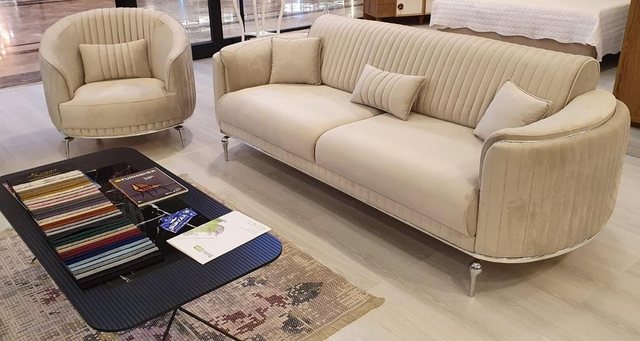 JVmoebel Sofa Sofagarnitur 3 1 Sitzer Set Design Sofa Polster Couchen Couch günstig online kaufen