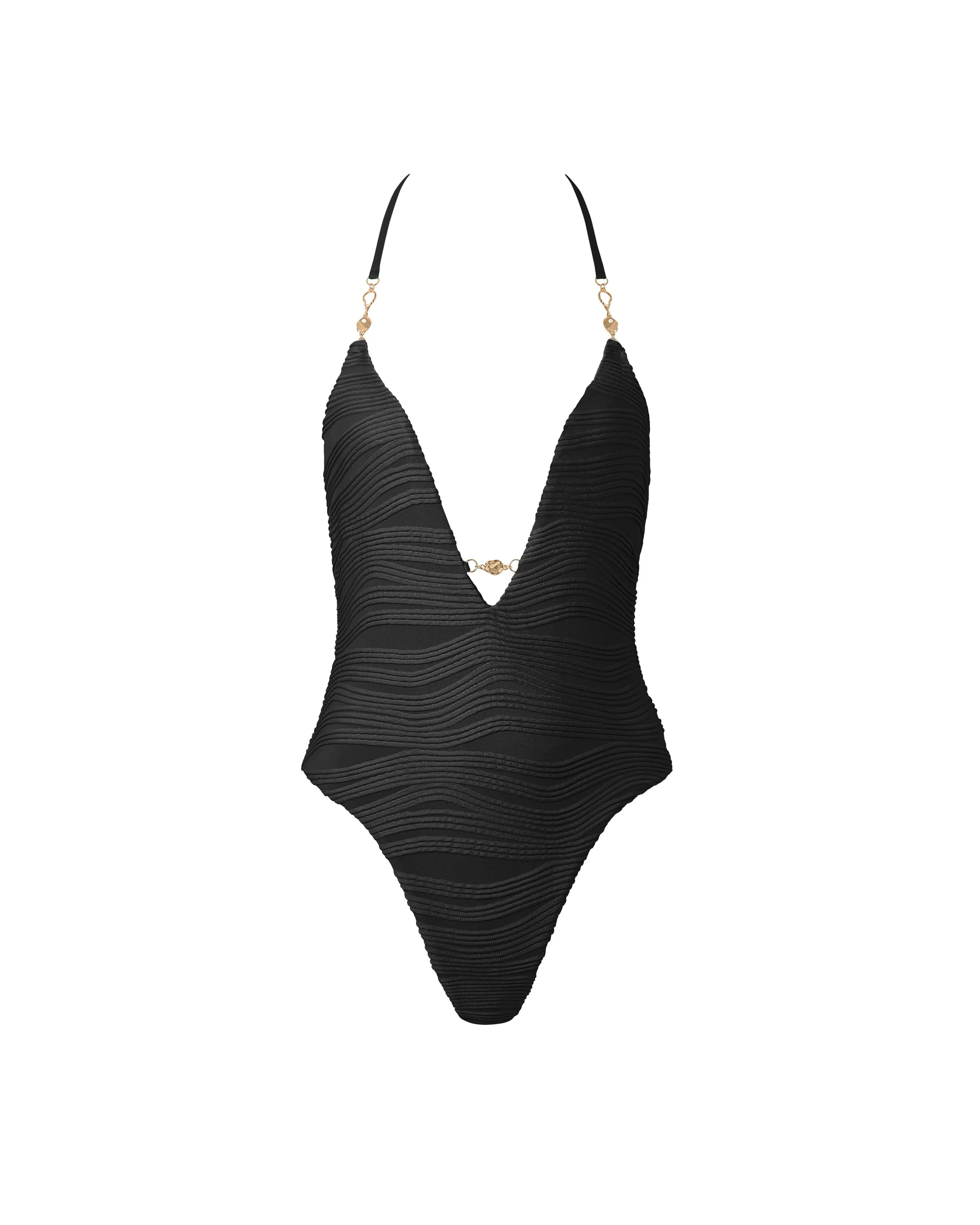 Bluebella Orta Plunge Badeanzug Schwarz günstig online kaufen