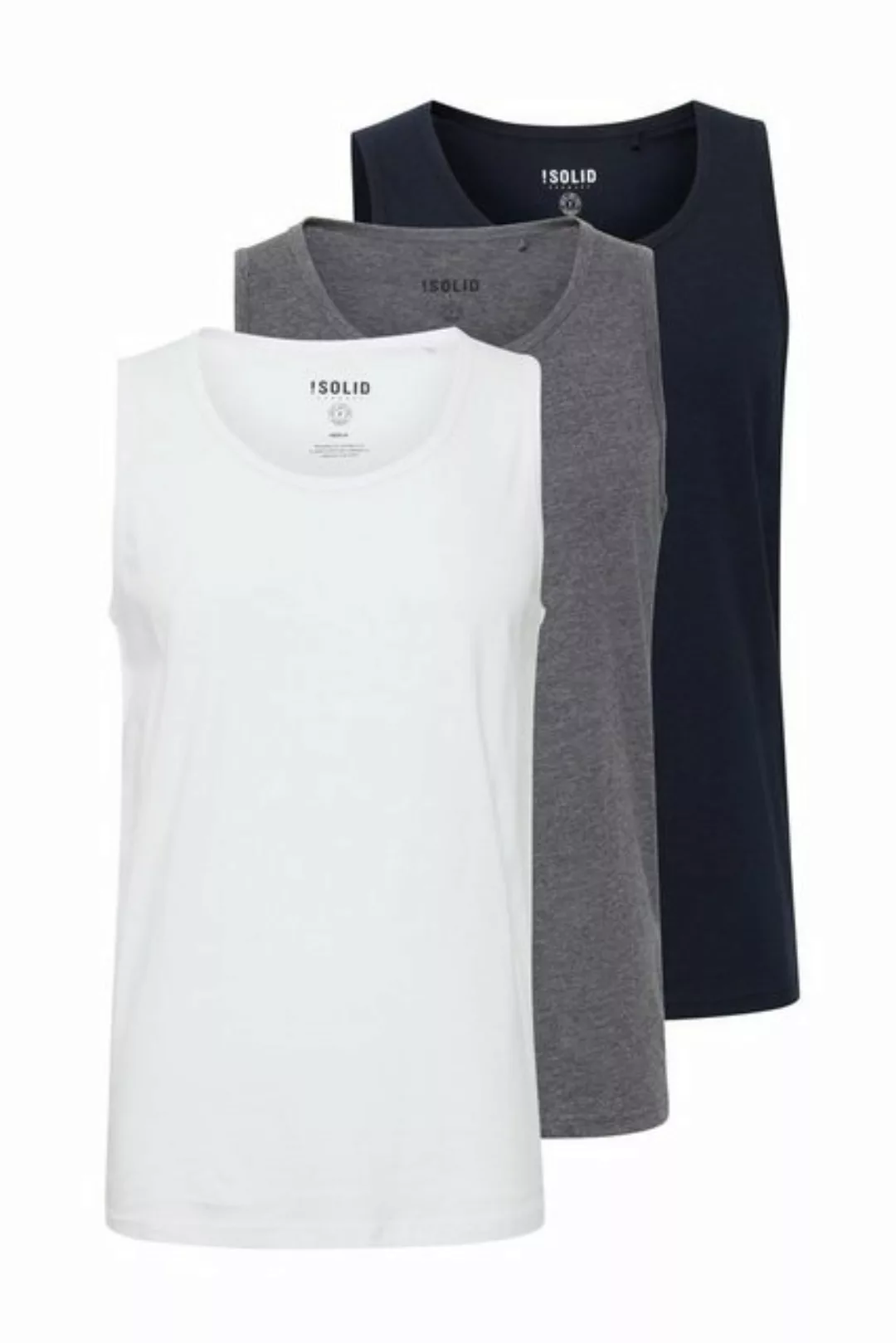 !Solid Tanktop SDCasal Ärmelloses Shirt im 3er-Pack günstig online kaufen