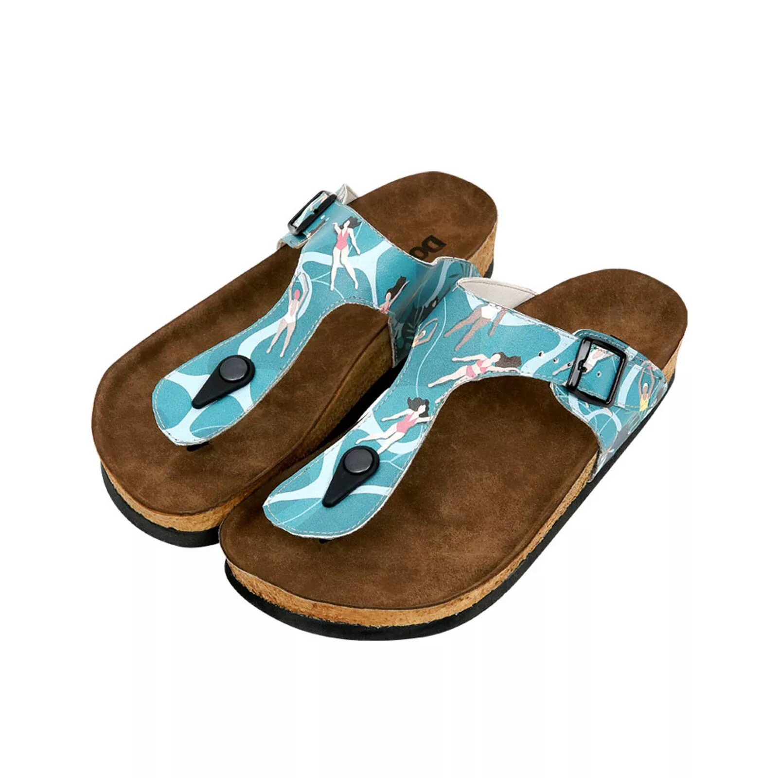 DOGO Zehentrenner "Damen Lila Lets Swim Vegan Damen Sandalen/ Sandaletten / günstig online kaufen