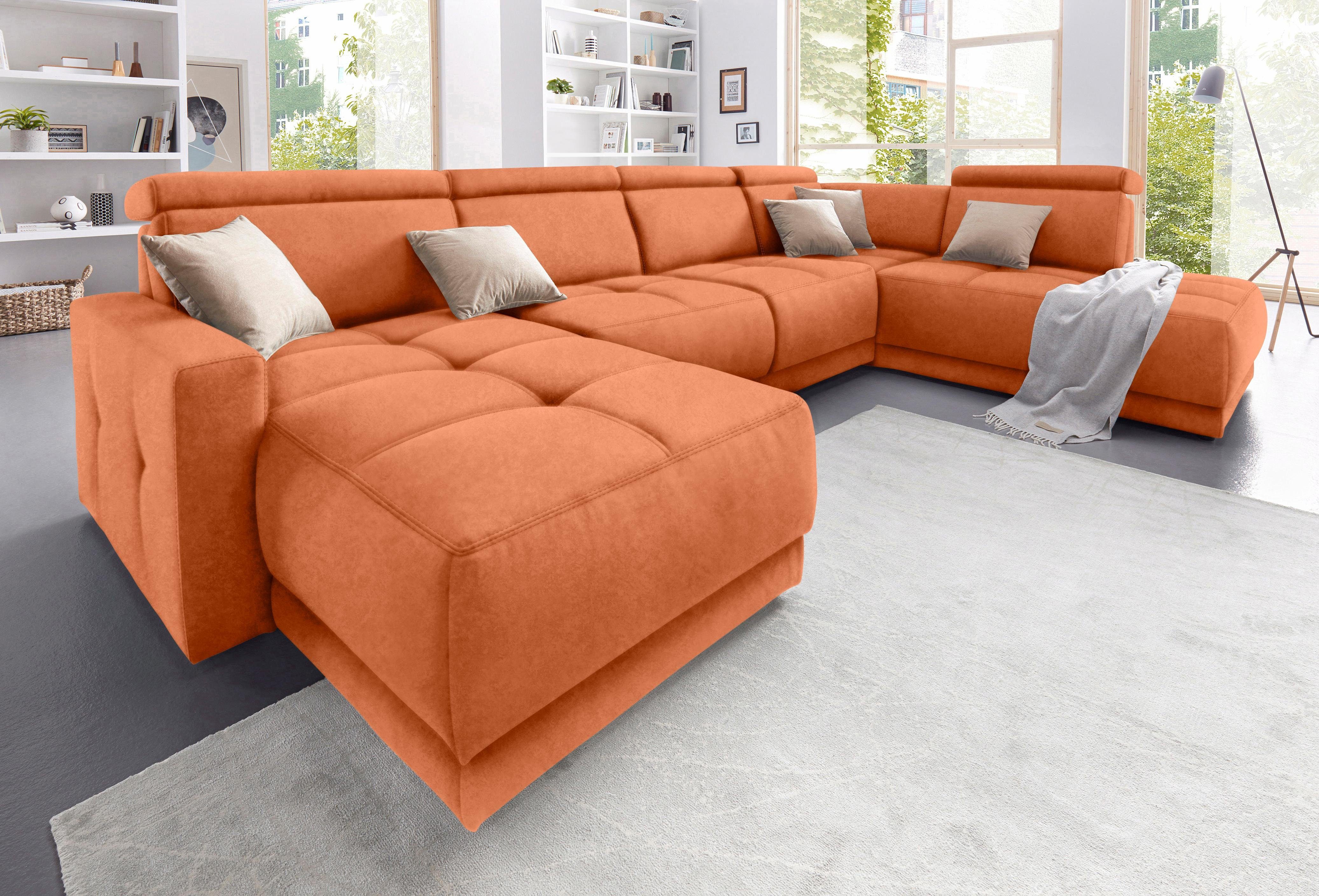 DOMO collection Wohnlandschaft "Ava moderne Sitzheftung mit toller Doppelna günstig online kaufen