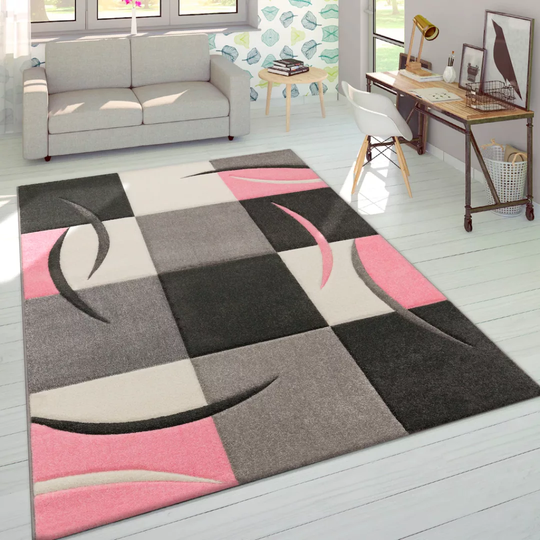 Paco Home Teppich »Lara 235«, rechteckig, Kurzflor, modernes Design, Pastel günstig online kaufen