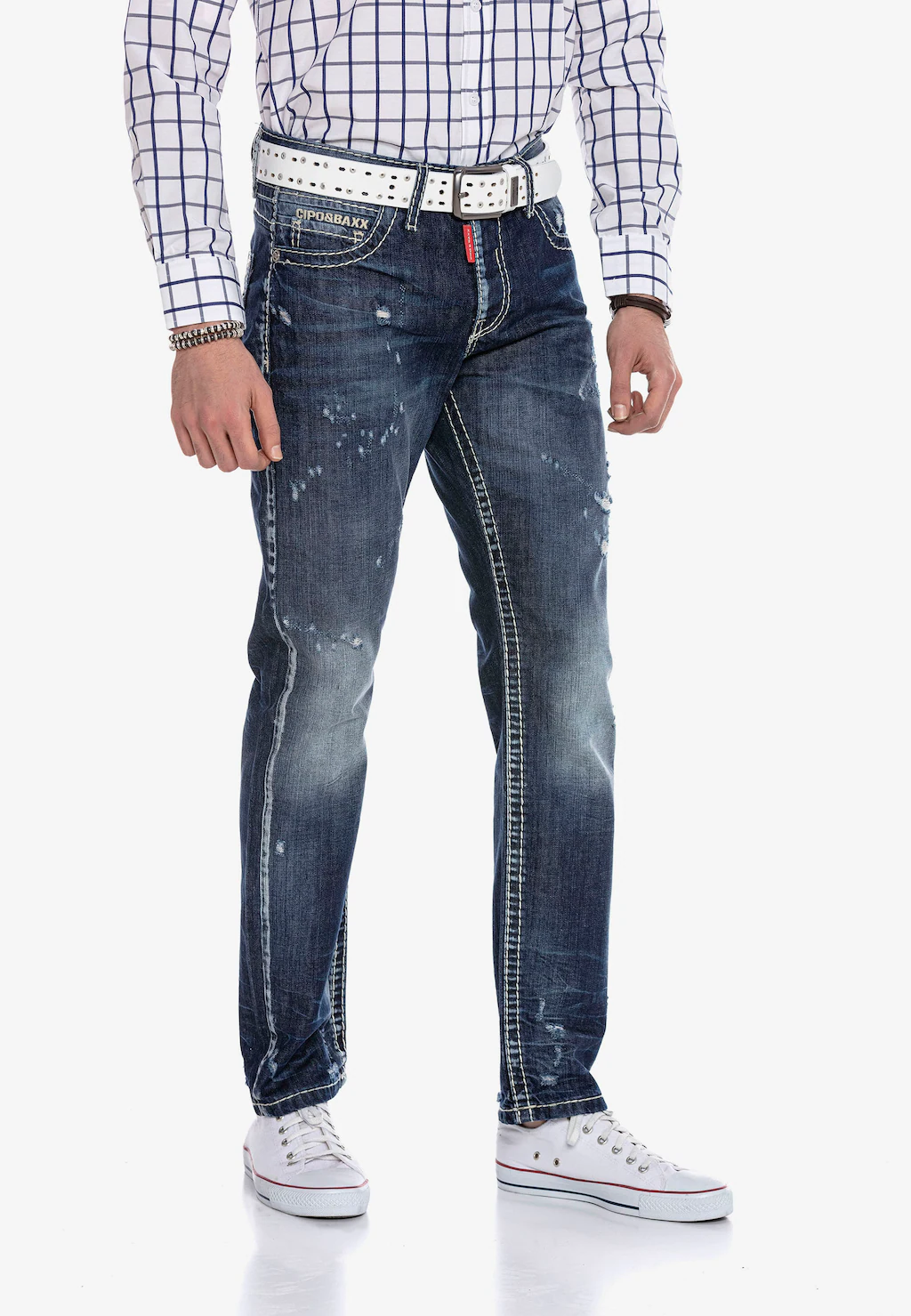 Cipo & Baxx Bequeme Jeans, mit stylischen Used-Elementen günstig online kaufen