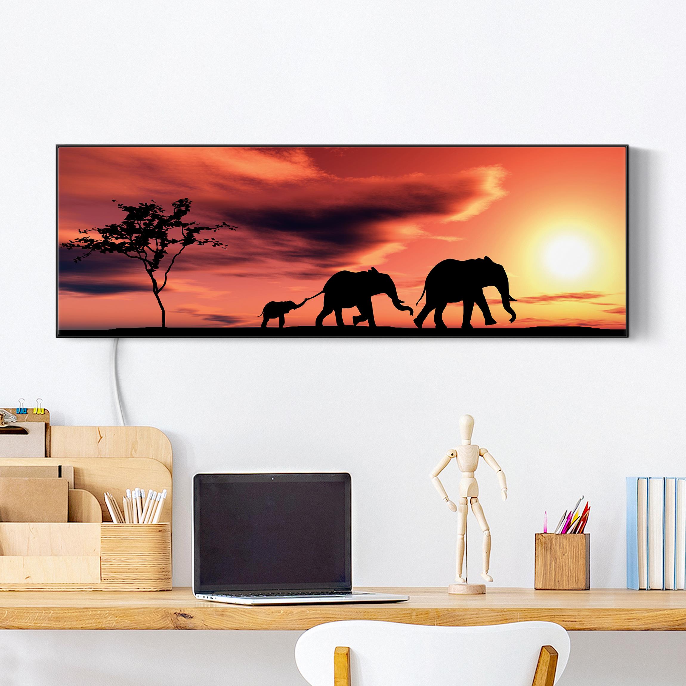 LED-Wechselbild Savannah Elefant Family günstig online kaufen