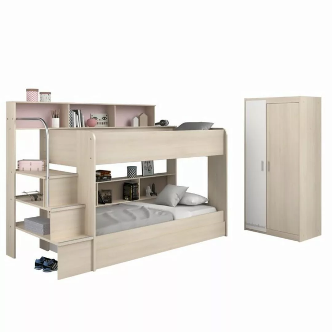 Parisot Jugendzimmer-Set "Bibop", (Set, 2 tlg., Etagenbett, Schrank) günstig online kaufen