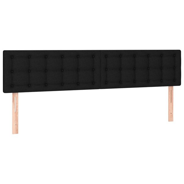 vidaXL Bett, Kopfteile 2 Stk. Schwarz 80x5x78/88 cm Stoff günstig online kaufen