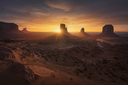 Papermoon Fototapete »Photo-Art JUAN PABLO DE, DENKMAL SONNENAUFGANG« günstig online kaufen