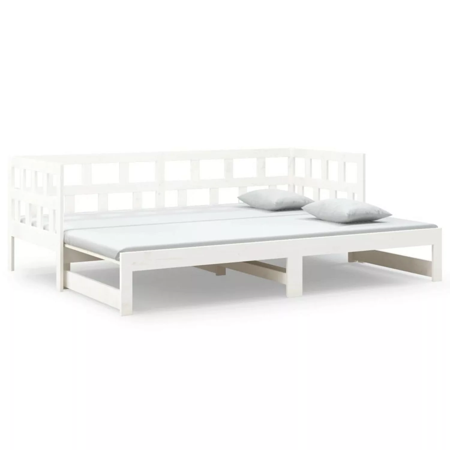 vidaXL Tagesbett Ausziehbar Weiß Massivholz Kiefer 2x(90x200) cm1279739 günstig online kaufen