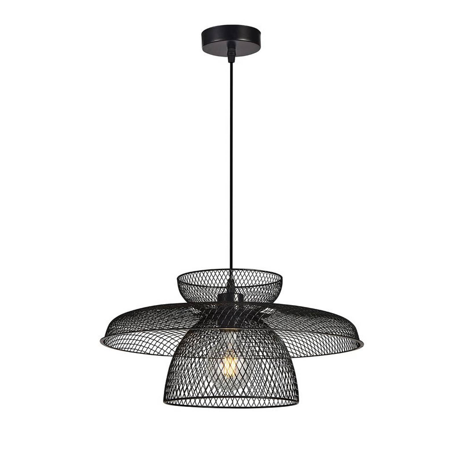 Hängelampe Maronti, schwarz, Ø 43 cm, Metall günstig online kaufen