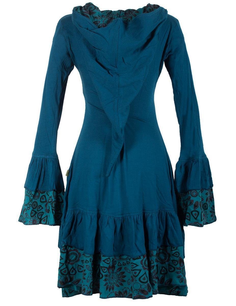 Vishes Jerseykleid Lagenlook Elfenkleid mit Zipfelkapuze günstig online kaufen