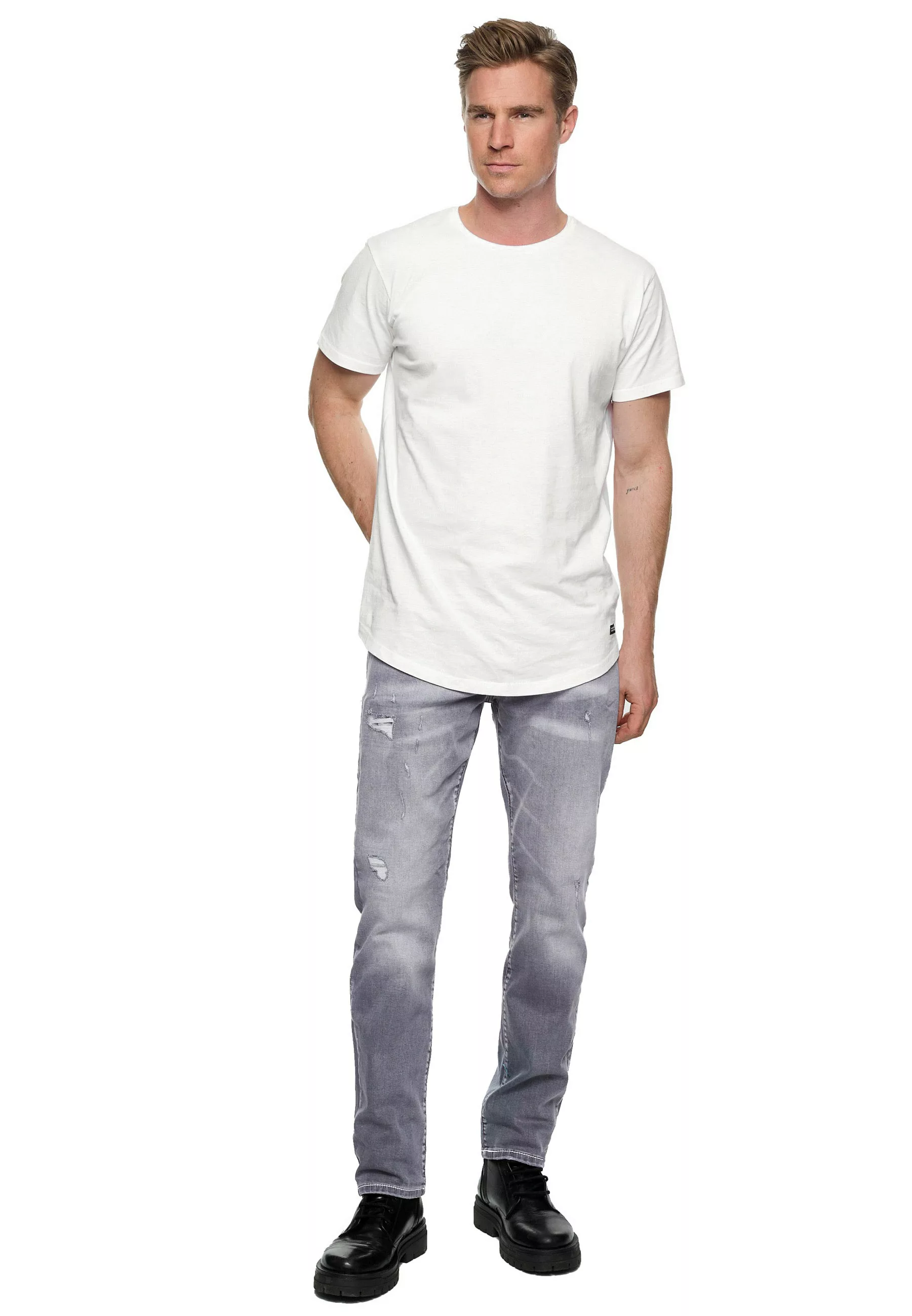 Rusty Neal Straight-Jeans "ODAR", Mit farblich abgesetzten Ziernähten günstig online kaufen