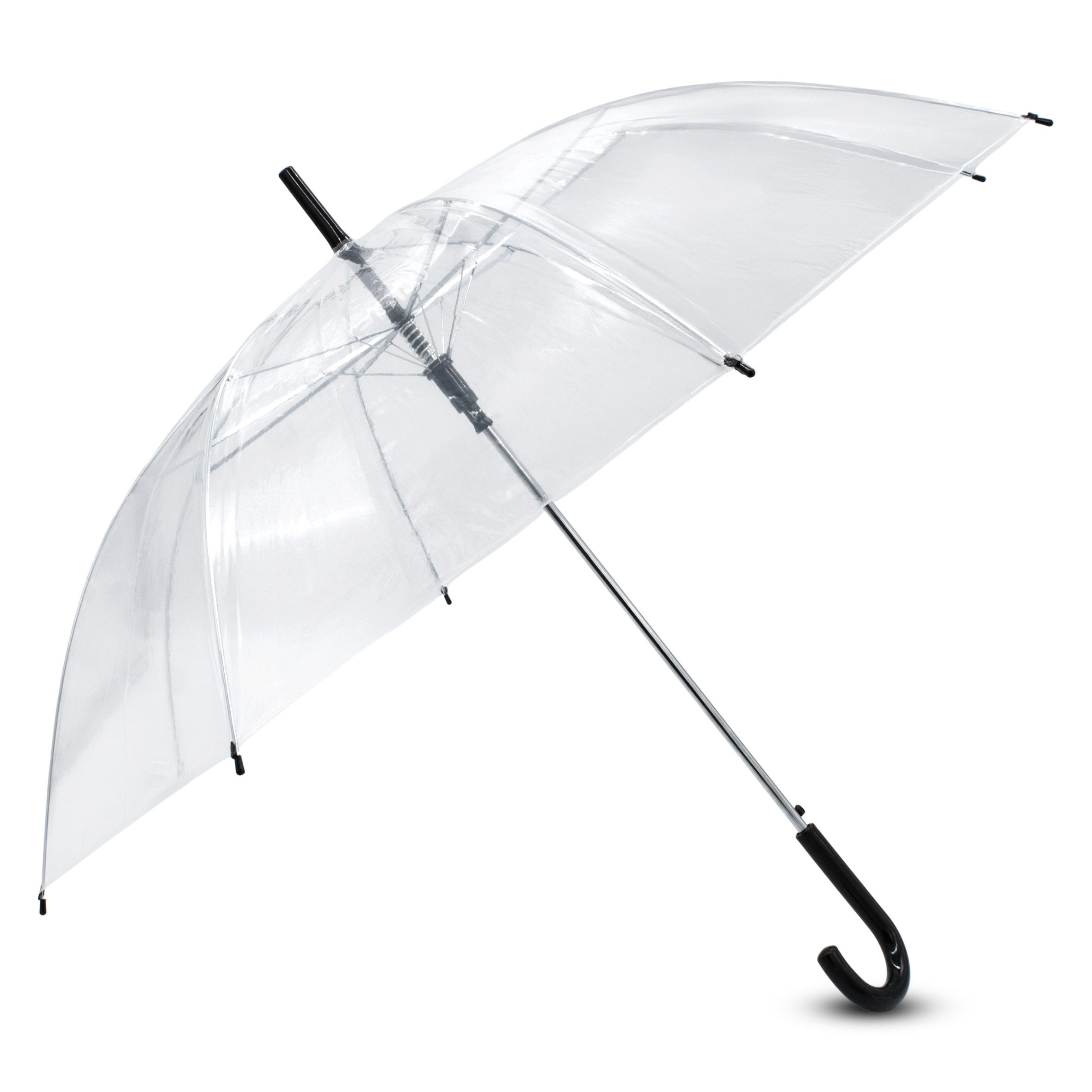 Spetebo Regenschirm-Wanderstock Regenschirm transparent mit Druckknopf günstig online kaufen