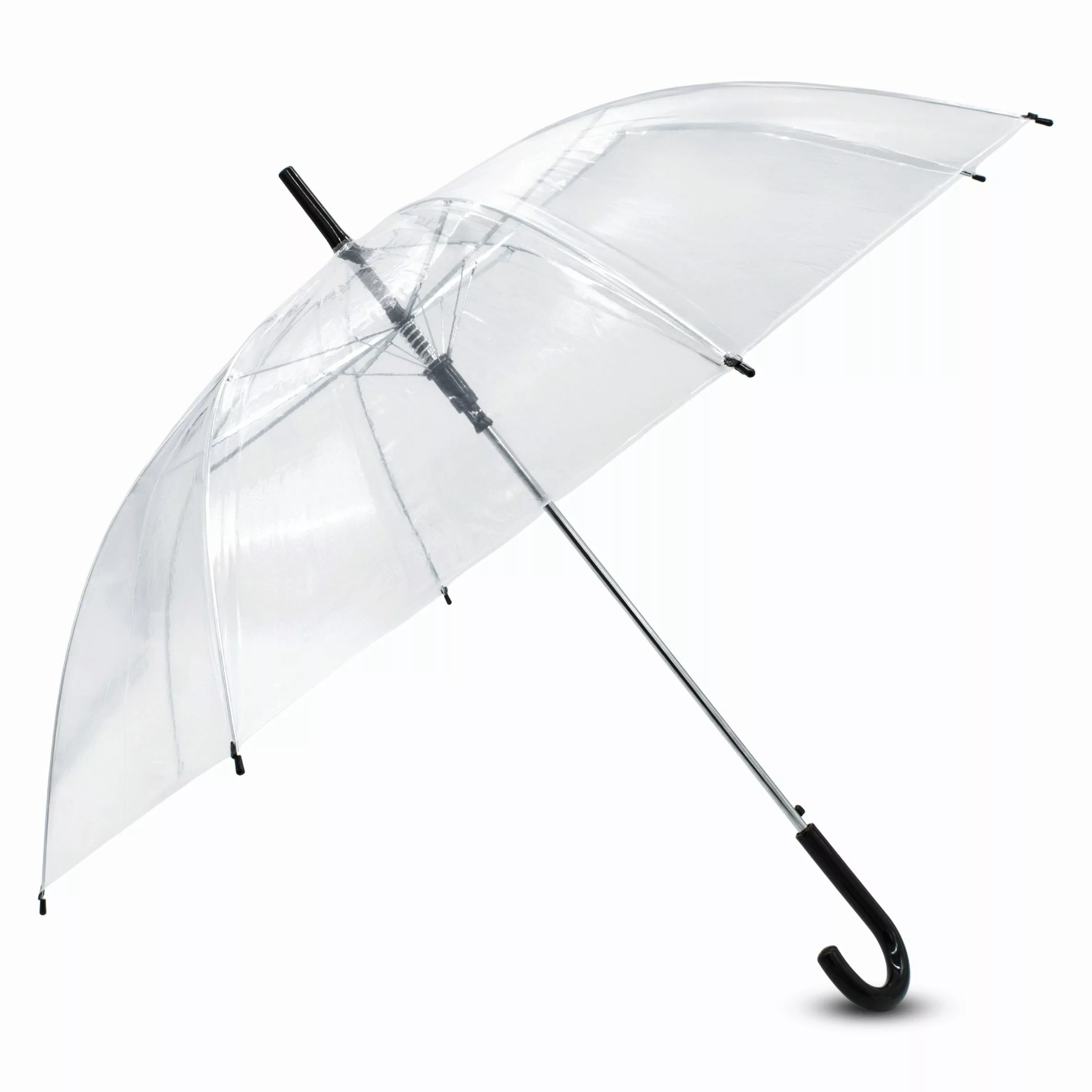 Spetebo Regenschirm-Wanderstock Regenschirm transparent mit Druckknopf günstig online kaufen