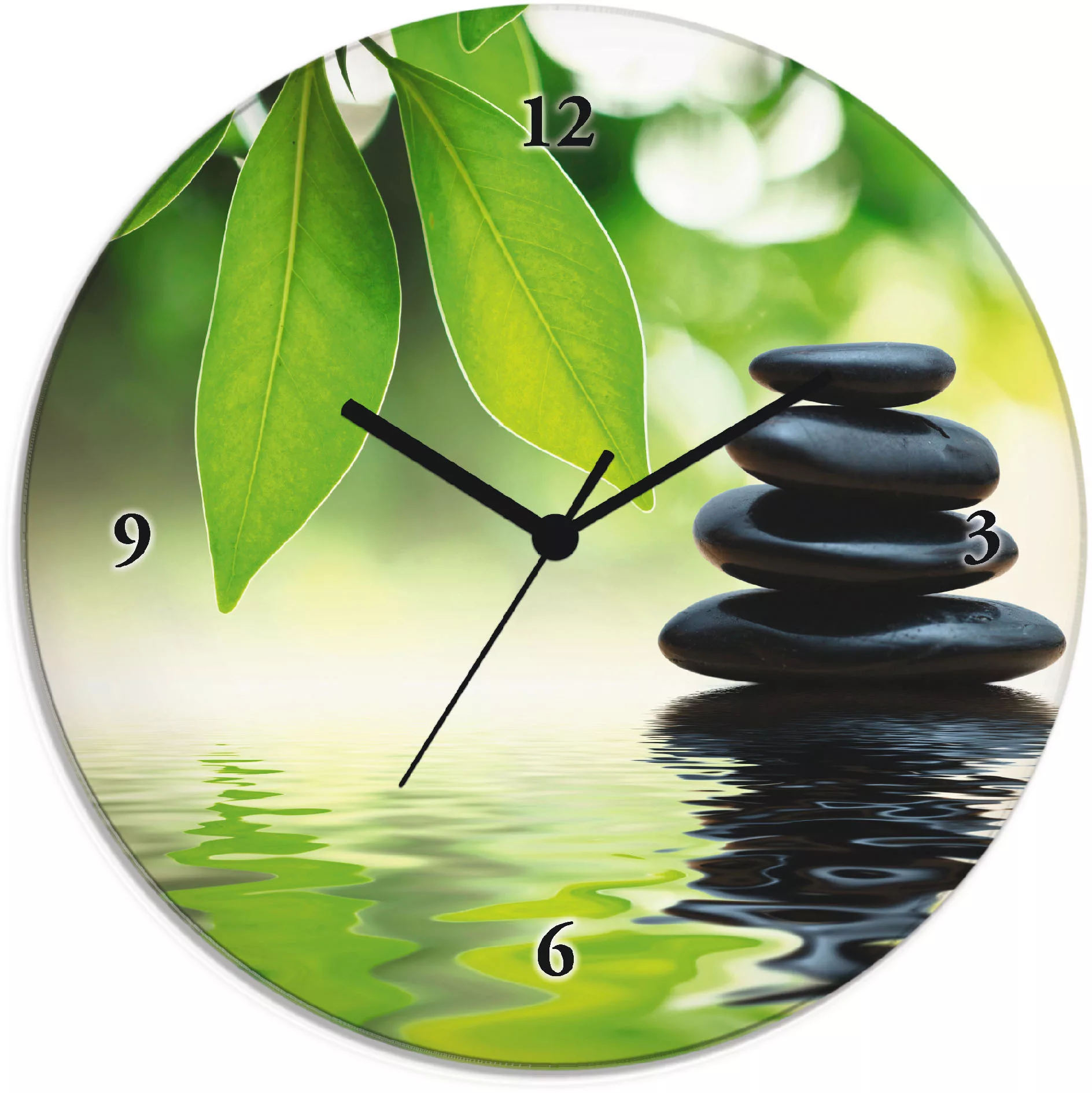 Artland Wanduhr "Zen Steinpyramide auf Wasseroberfläche" günstig online kaufen