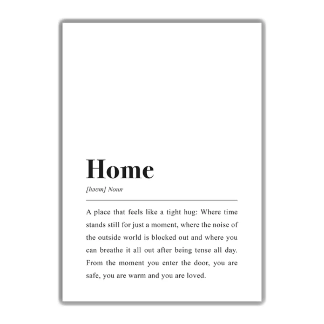 Home Poster Din A4: Home Definition günstig online kaufen