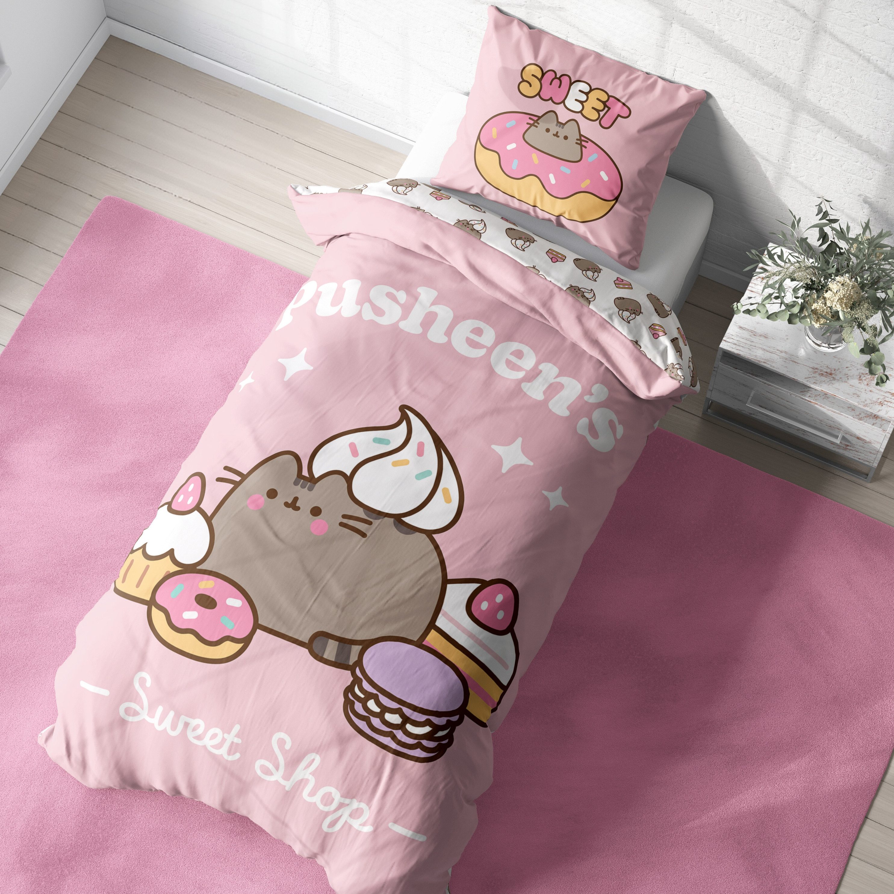 MTOnlinehandel Bettwäsche Pusheen Katze in 135x200 günstig online kaufen