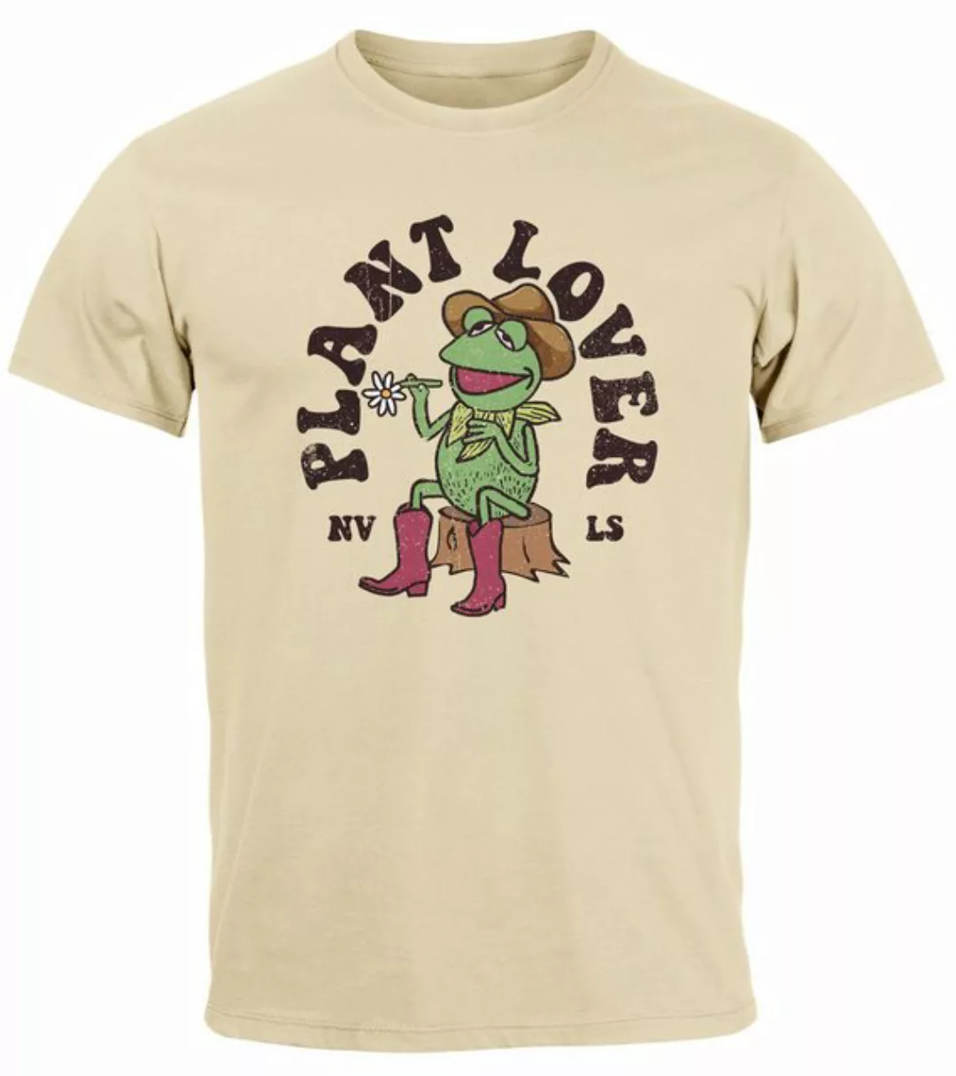 Neverless Print-Shirt Herren T-Shirt Frontprint Grafik-Shirt Frosch Plant L günstig online kaufen
