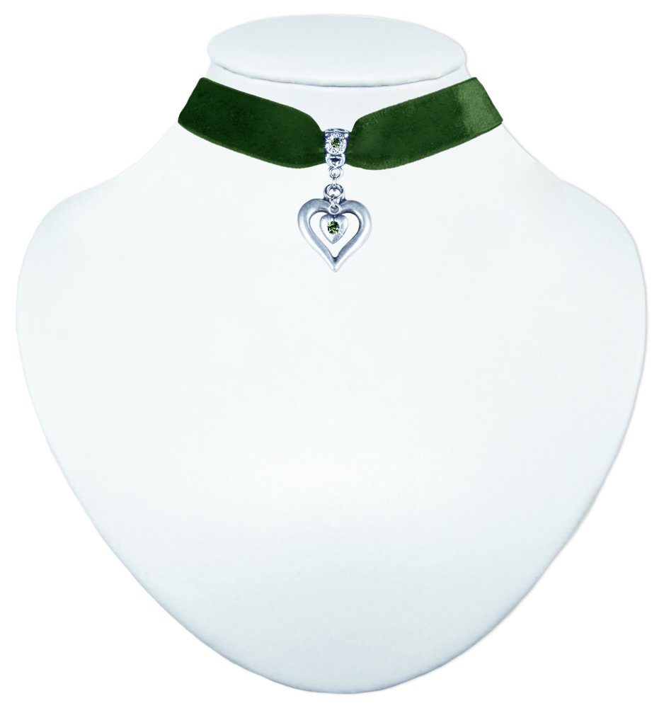 LUISIA® Collier Samt Kropfband Herz in günstig online kaufen