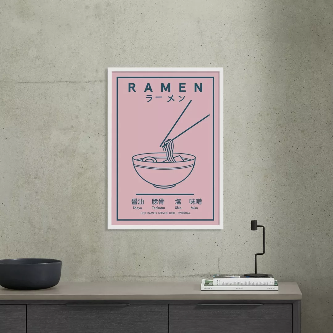 Violet Studio 'Ramen Food Poster' gerahmter Kunstdruck (A3) - MADE.com günstig online kaufen