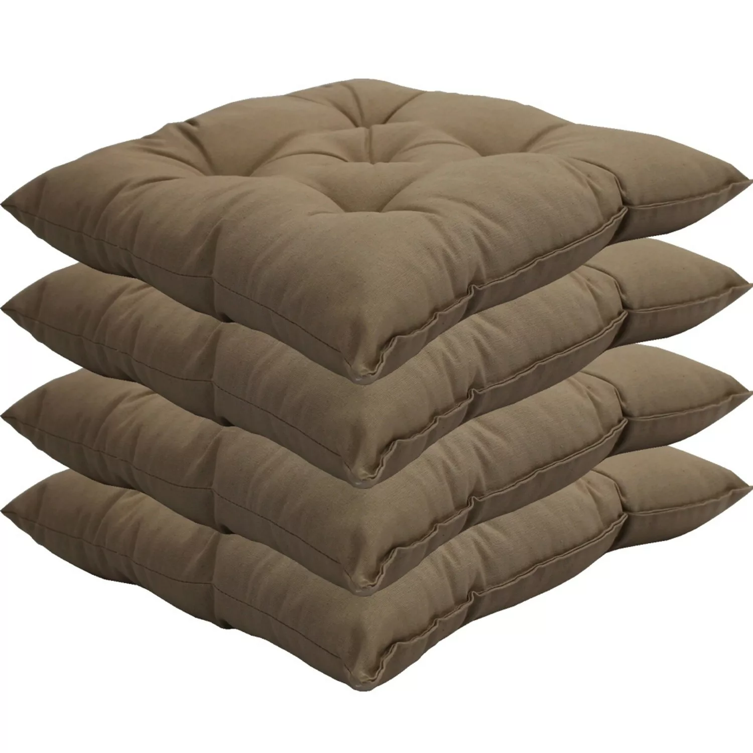 NYVI Stuhlkissen für Gartenstühle 38x38 cm 4er Set Beige günstig online kaufen