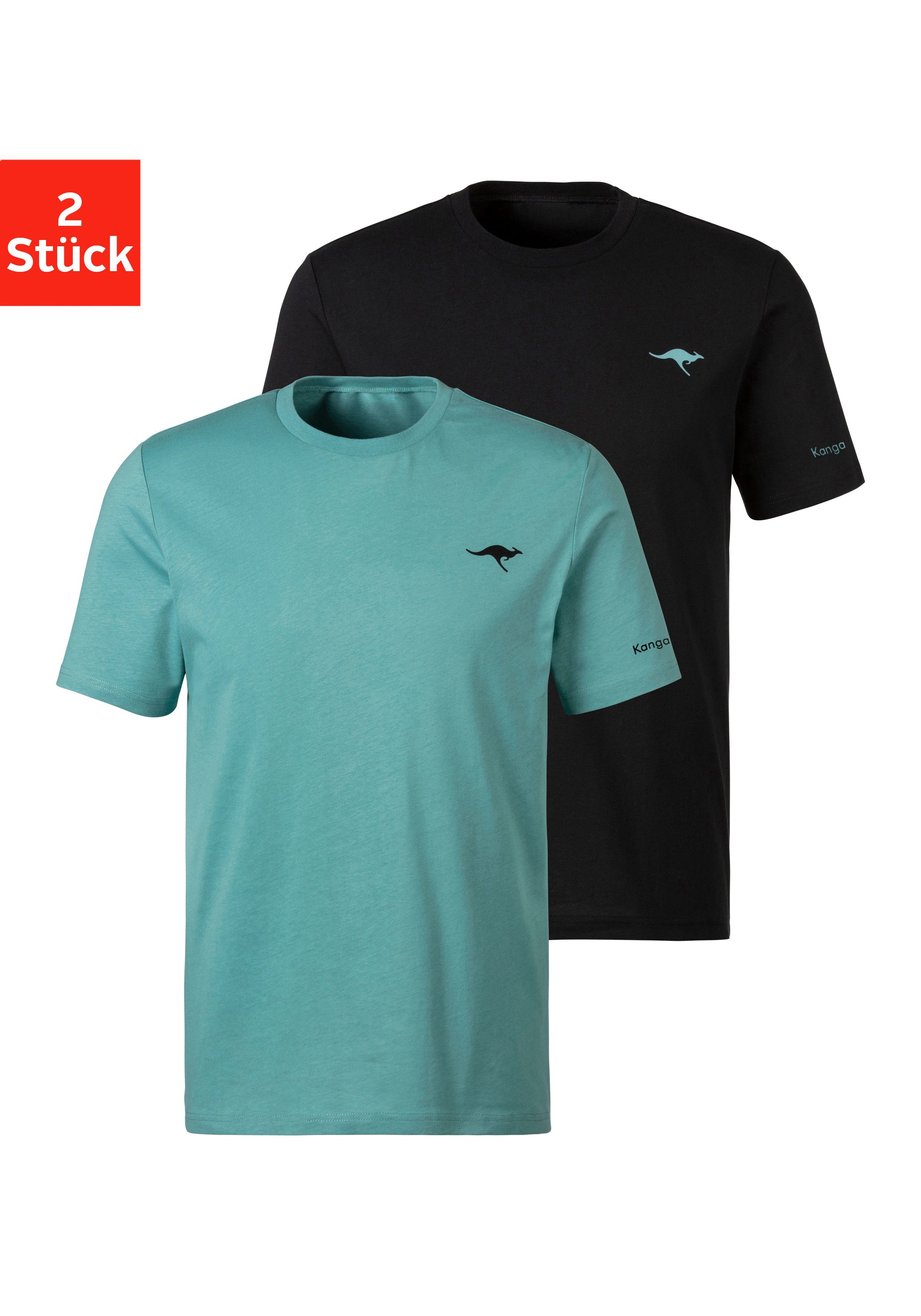 KangaROOS T-Shirt (2er-Pack) mit KangaROOS Print günstig online kaufen